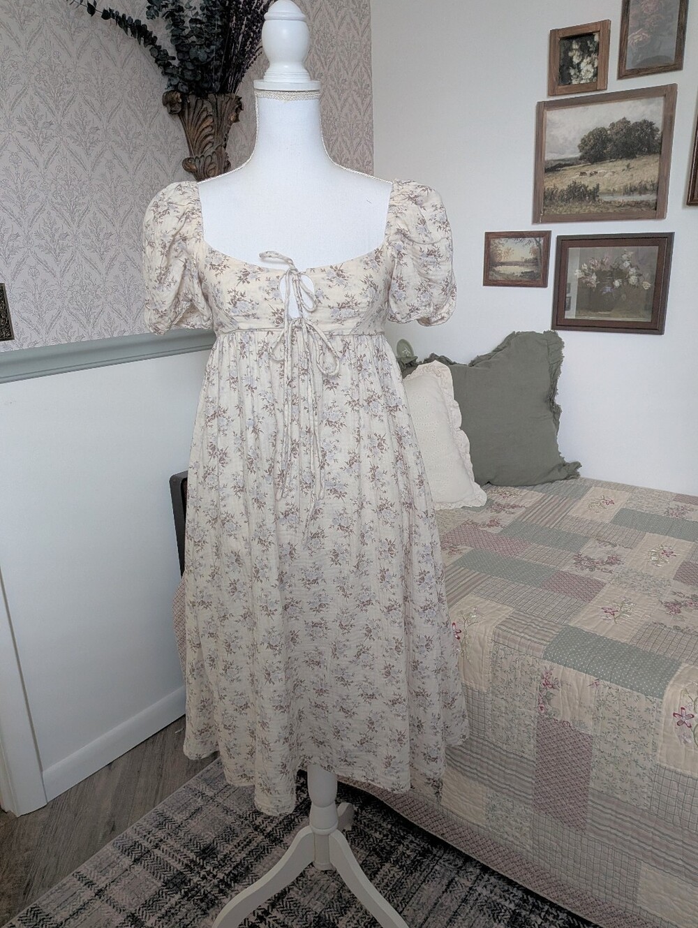 Neuflora Victoria Midi S XS Fit Cottagecore Romantic Floral